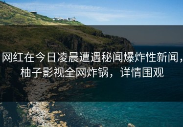 网红在今日凌晨遭遇秘闻爆炸性新闻，柚子影视全网炸锅，详情围观